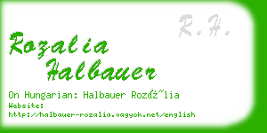 rozalia halbauer business card